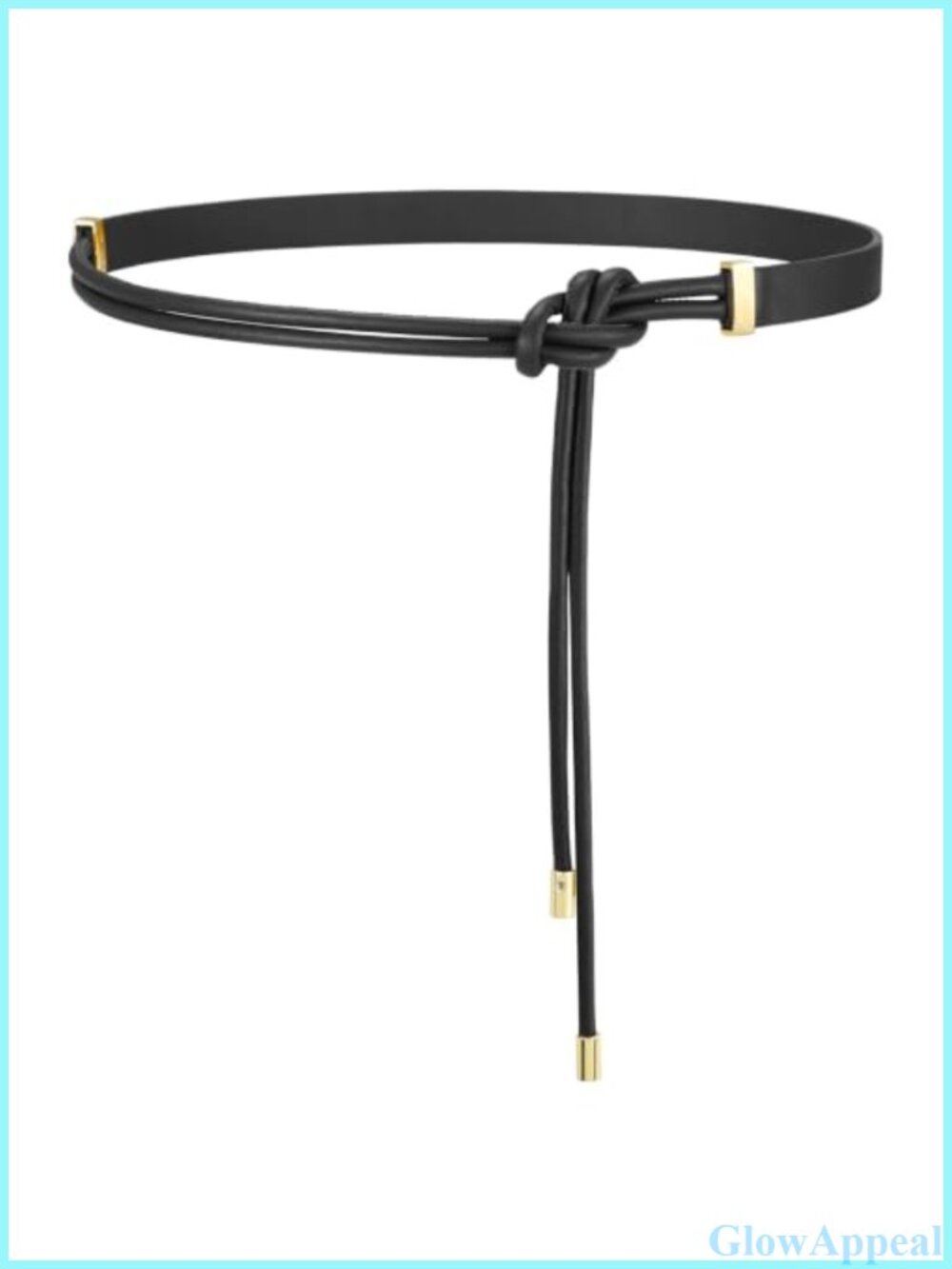 Women Faux Leather Knotted Thin Waist Rope Belt for Dresses Jeans